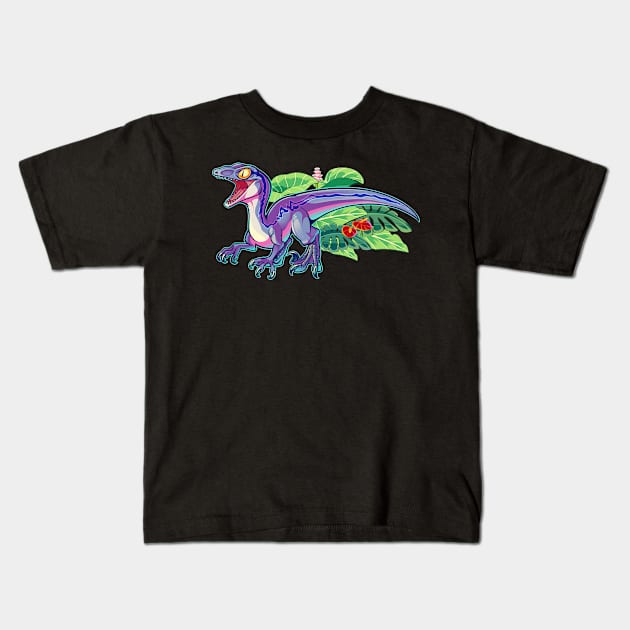 Raptor Blue Kids T-Shirt by illfatedkvist